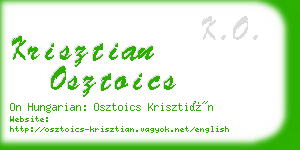 krisztian osztoics business card